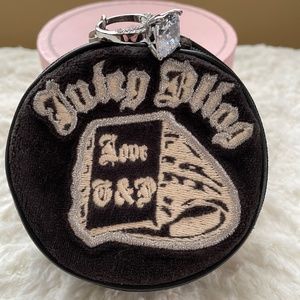 JUICY COUTURE BLACK VELOUR TRAVEL JEWELRY BOX NEW IN BOX
